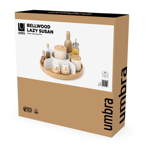 Органайзер для специй bellwood, белый/натуральное дерево 4 Органайзер для специй bellwood, белый/натуральное дерево 4