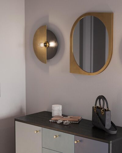 Зеркало настенное halver, 79,5х51,8 см, золотое 4