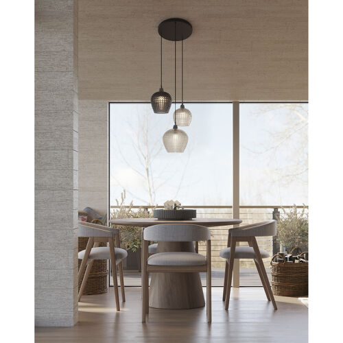 Светильник подвесной каскадный aurora, D50 см, серый/прозрачный 3