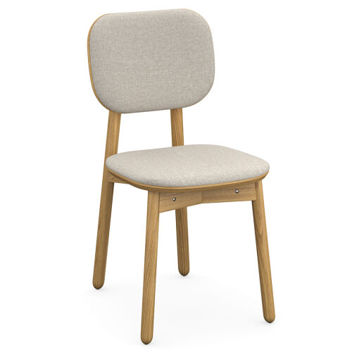 Стул с обивкой saga, рогожка, бежевый 1