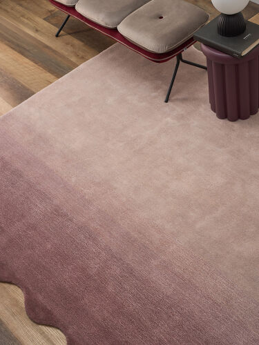 Ковер из шерсти over horizon цвета марсала из коллекции trendy r 3