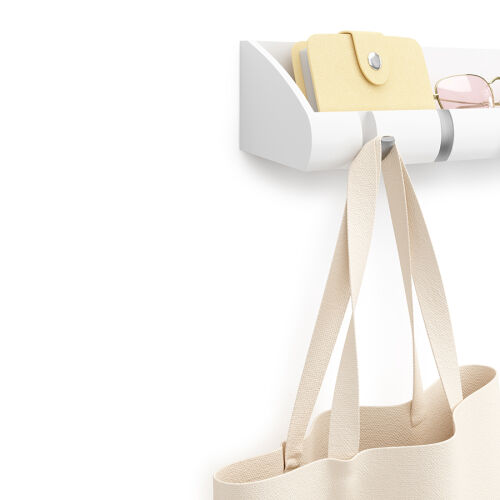 Вешалка-органайзер cubby белая 7