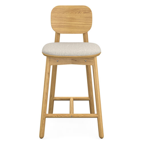 Стул полубарный saga, рогожка, бежевый 4