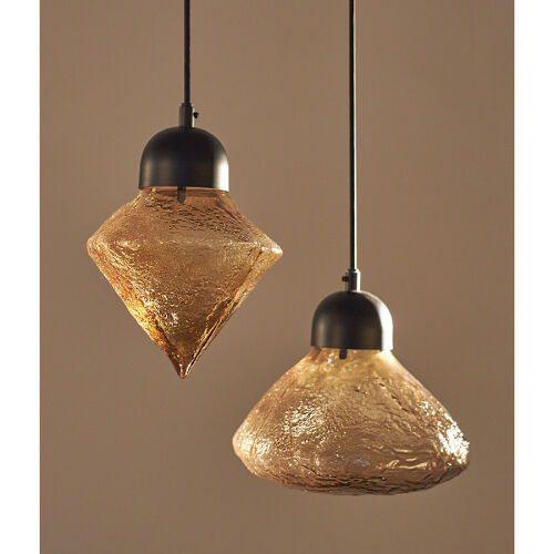 Светильник подвесной frozen light, D20 см, янтарный 3