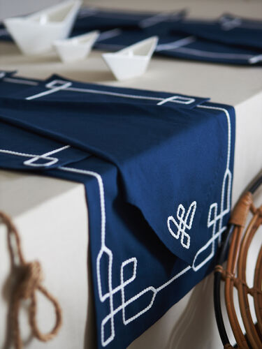 Дорожка на стол navy story из коллекции sea treasures, 45х150 см 3 Дорожка на стол navy story из коллекции sea treasures, 45х150 см 3
