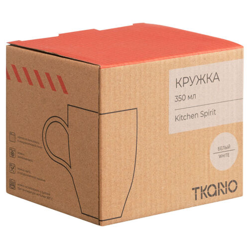 Кружка из фарфора белого цвета из коллекции kitchen spirit, 350  6