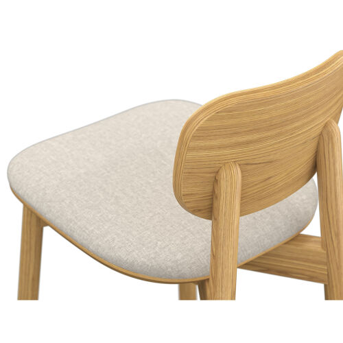 Стул полубарный saga, рогожка, бежевый 6