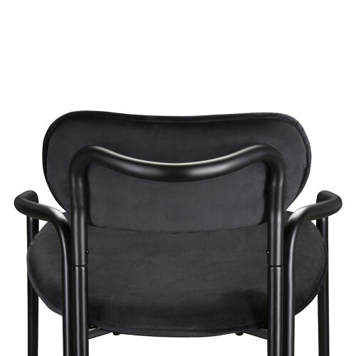 Стул полубарный ror, round, велюр, черный/черный 5