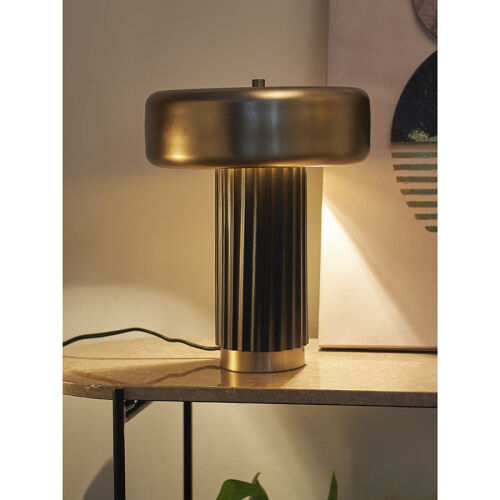 Лампа настольная stone, D27х35 см, черная/золотистая 3