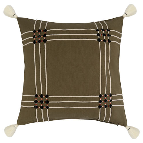 Чехол на подушку nomad grid из коллекции ethnic, 45х45 см 1 Чехол на подушку nomad grid из коллекции ethnic, 45х45 см 1