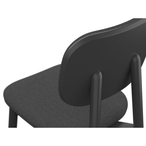 Стул с обивкой saga, рогожка, темно-серый 6