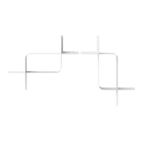 Набор металлических настенных полок montage, 2 шт., белый 7