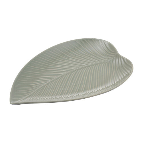 Блюдо сервировочное in the forest leaf, 20,5х31,5 см, серо-зелен 1