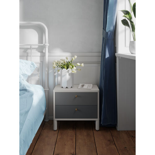 Тумба прикроватная saga, hordur, 55х40х50 см, белая 1