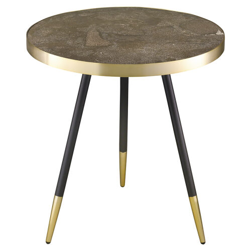 Столик hedda, D55 см, черный/матовое золото