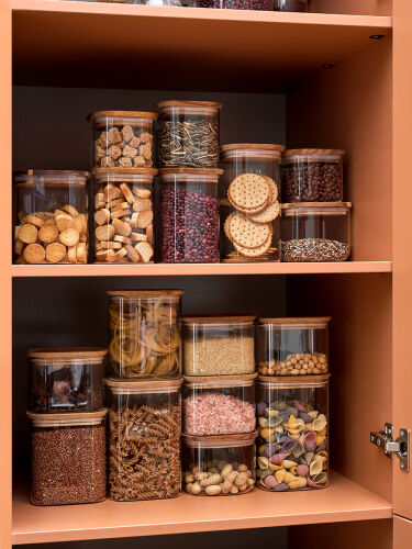 Банка для хранения квадратная glass acacia, 600 мл 1