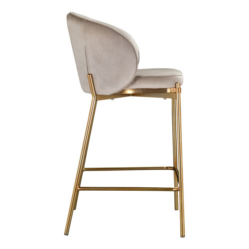 Стул полубарный coral, велюр, серо-бежевый 2