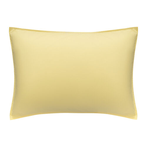 Комплект постельного белья из стираного перкаля светло-желтого ц 2