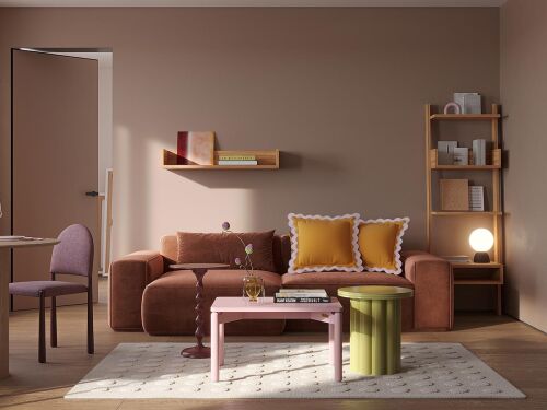 Столик кофейный saga, 50х70 см, розовый 1