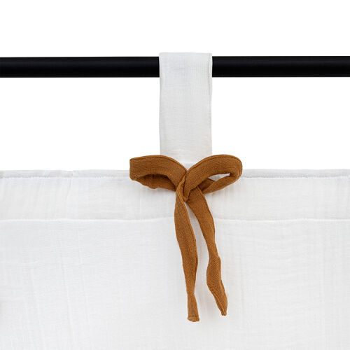 Штора из муслина с декором цвета карри из коллекции essential, 1 3