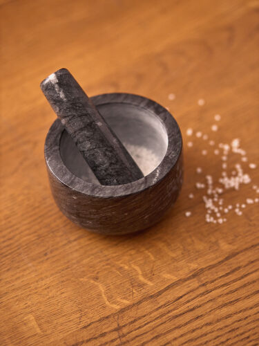 Ступка marm, 12,7х7,6 см, черный мрамор 5