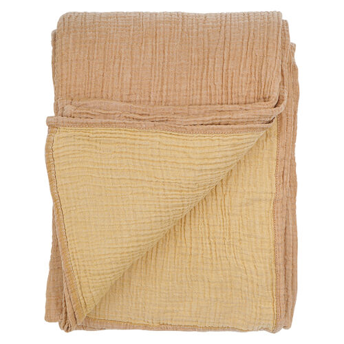 Покрывало двухстороннее из многослойного муслина цвета охры из к 4