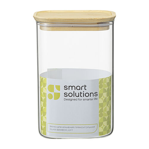 Банка для хранения прямоугольная glass bamboo, 1,3 л 7 Банка для хранения прямоугольная glass bamboo, 1,3 л 7