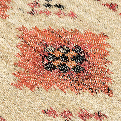 Ковер из джута и шерсти по мотивам башкирских орнаментов из колл 7