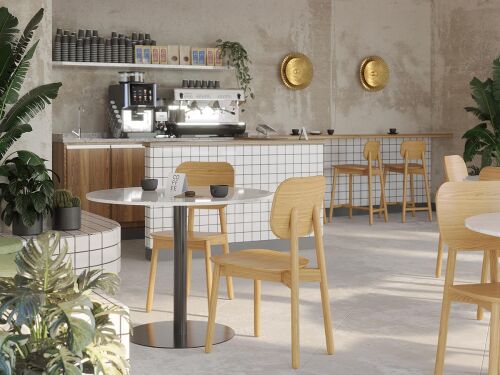 Стул полубарный saga, ясень 3