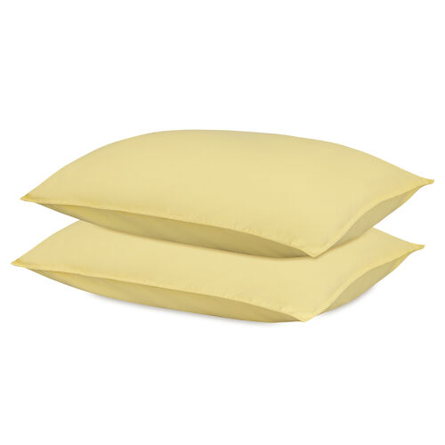 Комплект постельного белья из стираного перкаля светло-желтого ц 7