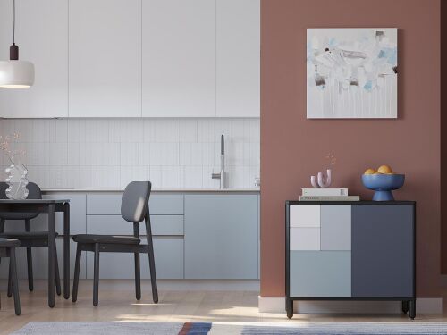 Стул с обивкой saga, рогожка, темно-серый 3