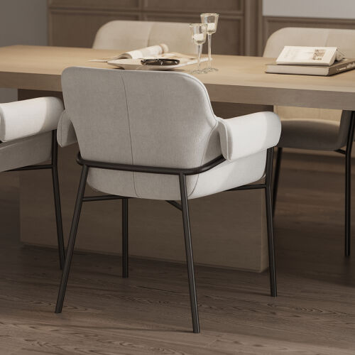 Стул aline, шенилл, светло-серый 6