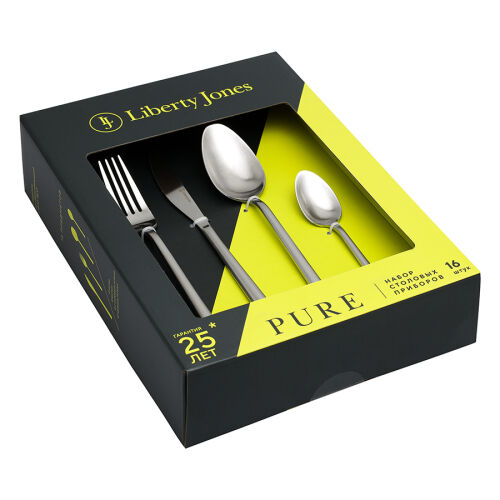 Набор столовых приборов pure, серебристые матовые, 16 пред. 7