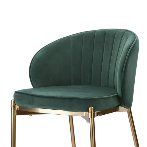 Стул барный coral, велюр, темно-зеленый 1