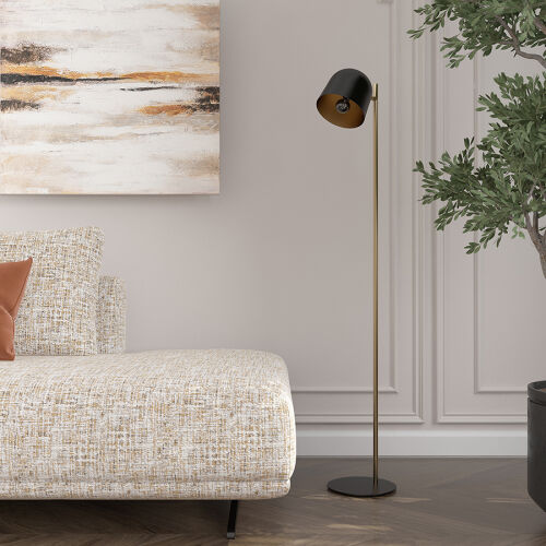 Торшер enkel kopp,142 см, черный/золотистый 1