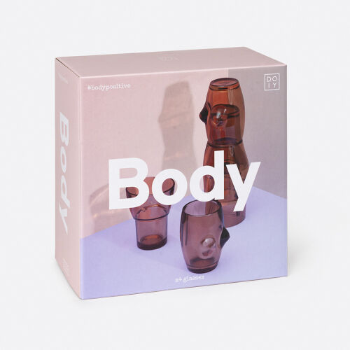 Набор из 4-х стаканов body, коричневые 5 Набор из 4-х стаканов body, коричневые 5