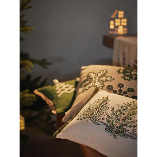 Подушка декоративная с вышивкой snow flakes из коллекции new yea 2 Подушка декоративная с вышивкой snow flakes из коллекции new yea 2