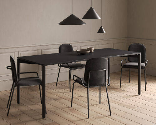 Стул ror, double frame, велюр, черный /черный 4