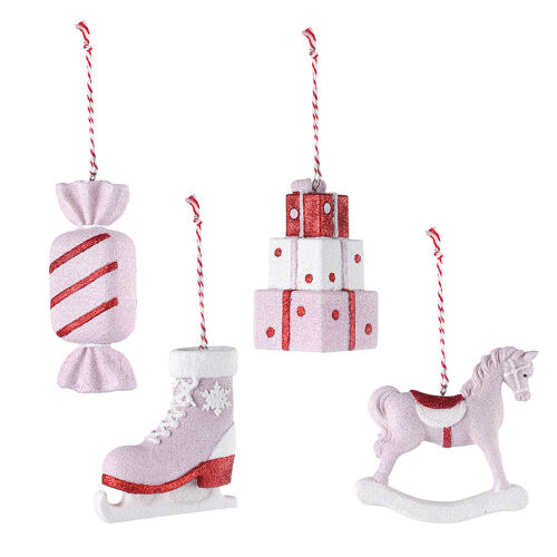 Набор ёлочных украшений pink fairytale из коллекции new year ess 1