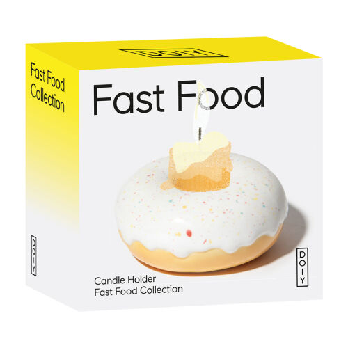 Подсвечник fast food, donut, D7 см, белый 7 Подсвечник fast food, donut, D7 см, белый 7