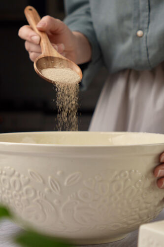 Миска для смешивания birds of paradise, 4,2 л, кремовая 5