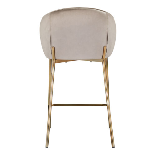 Стул полубарный coral, велюр, серо-бежевый 4