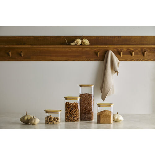Банка для хранения прямоугольная glass bamboo, 2 л 2 Банка для хранения прямоугольная glass bamboo, 2 л 2