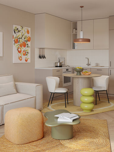 Табурет-столик swell, D33 см, лайм 2