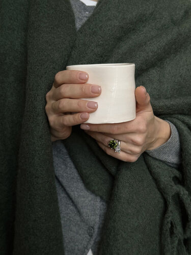 Плед мохеровый хвойно-зеленого цвета из коллекции essential, 130 3