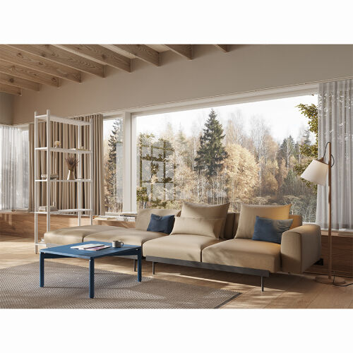 Столик кофейный saga, 75х75 см, синий 2