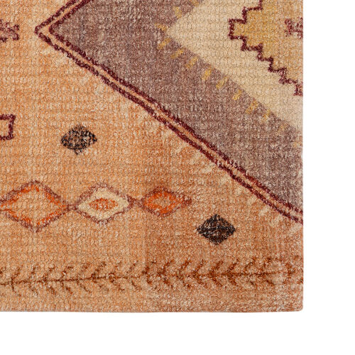 Ковер из хлопка с этническим орнаментом цвета лаванды из коллекц 3