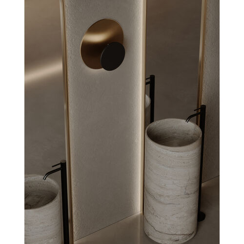 Светильник настенный stone, D35,5х15,5 см, черный/золотистый 3