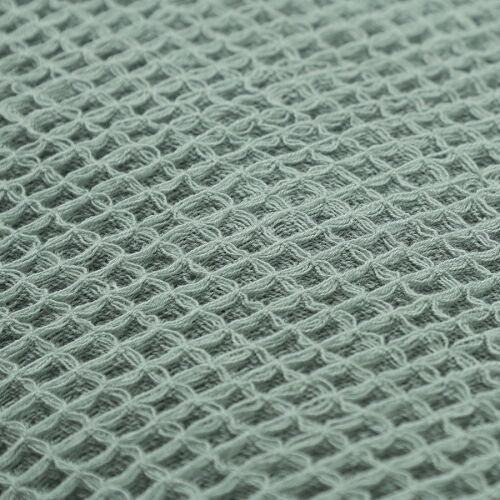 Покрывало вафельное из хлопка цвета шалфея из коллекции essentia 7