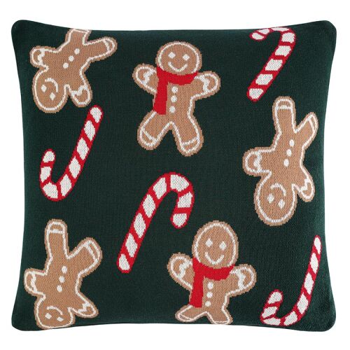 Подушка вязаная с новогодним рисунком gingerman из коллекции new 1